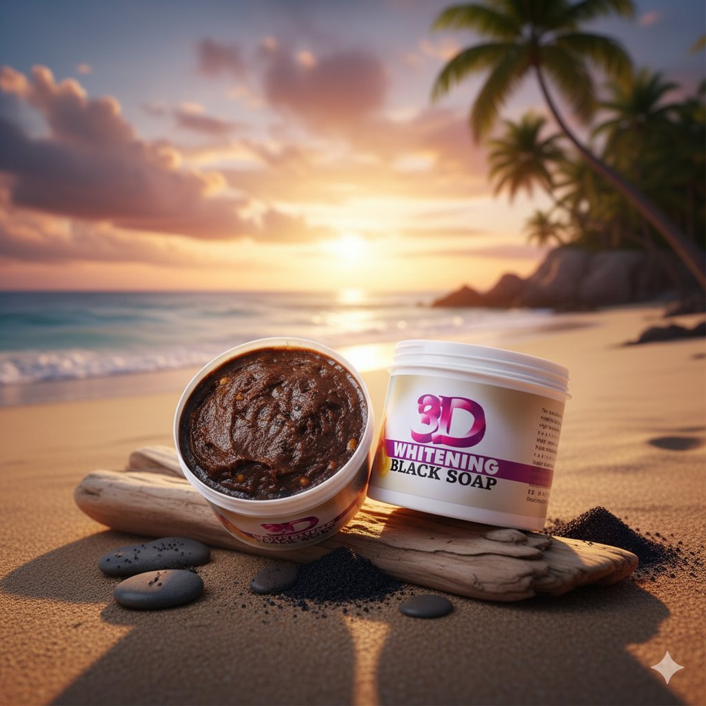 3D Whitening Black Soap 500g