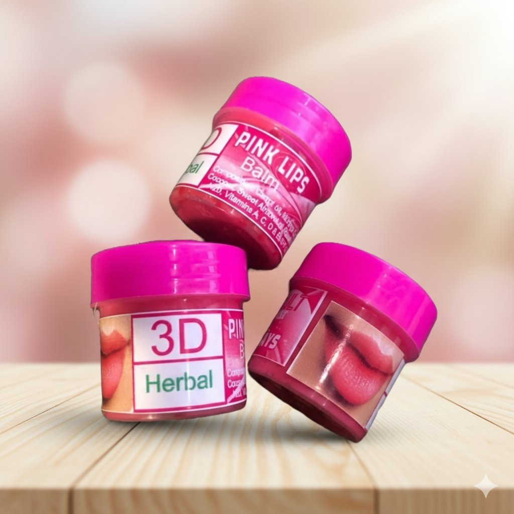 3D Pink lip balm