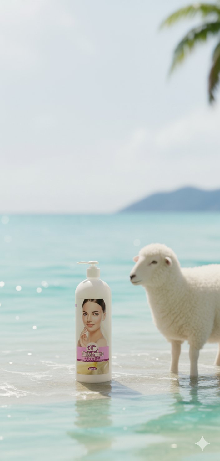 3D Glutathione and Goat Milk Shower gel 1LTR - Image 4