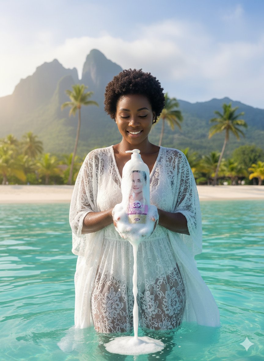 3D Glutathione and Goat Milk Shower gel 1LTR - Image 2