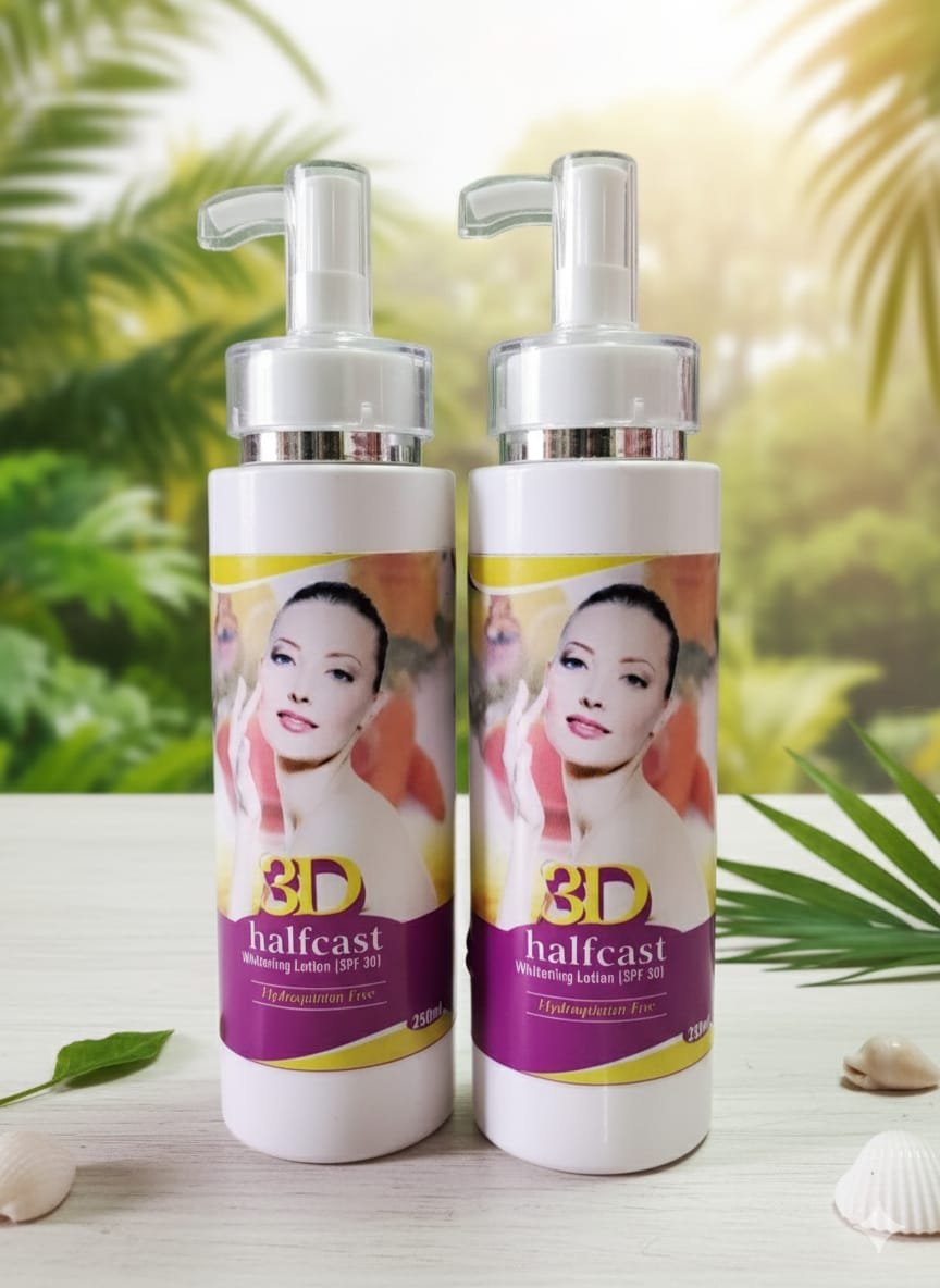 3D Halfcaste Whitening Lotion - 250ml - Image 2