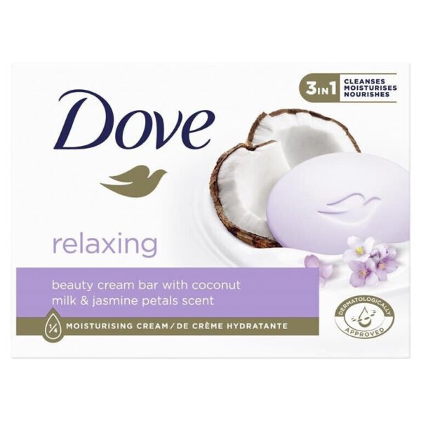 Dove Relaxing Beauty Cream Bar with coconut milk & jasmine petals Scent (90g x4)