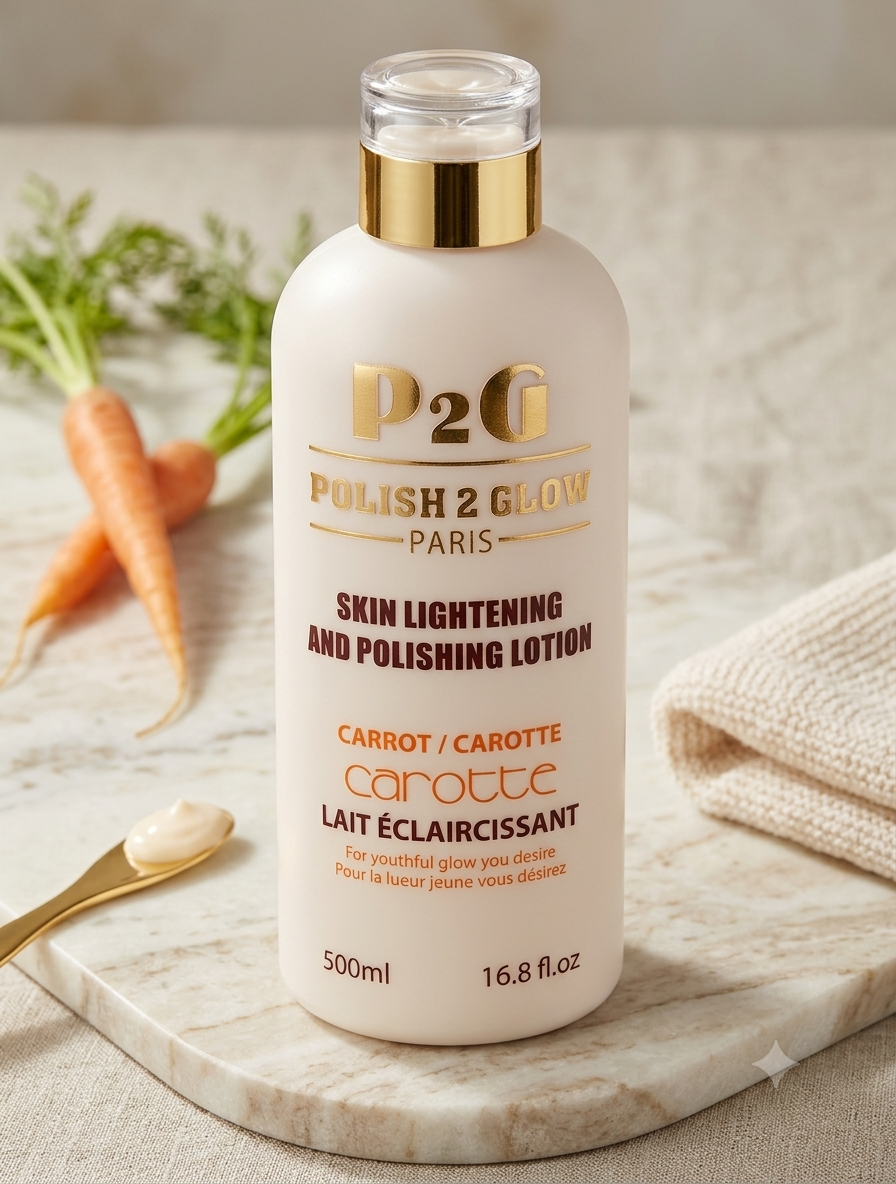 P2G Polish 2 Glow Paris Skin Lightening And Polishing Carrotte Lotion - 500ml